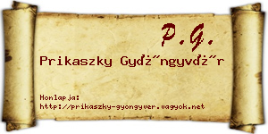 Prikaszky Gyöngyvér névjegykártya